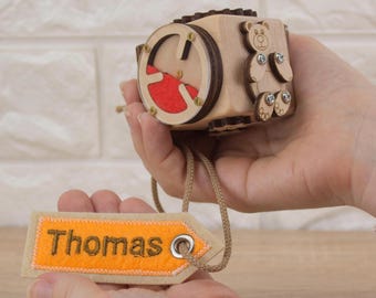 Small Montessori Busy Cube for Toddler, Baby Sensory Fidget Toys