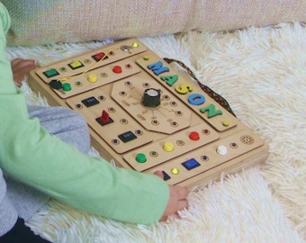 Custom Switch Panel, Led Busy Board for Kids, Montessori Light Up Toy