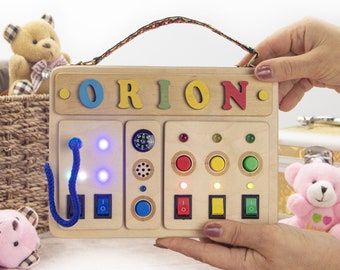 LED Light Switch Board for Toddler Electronic Busy Board for