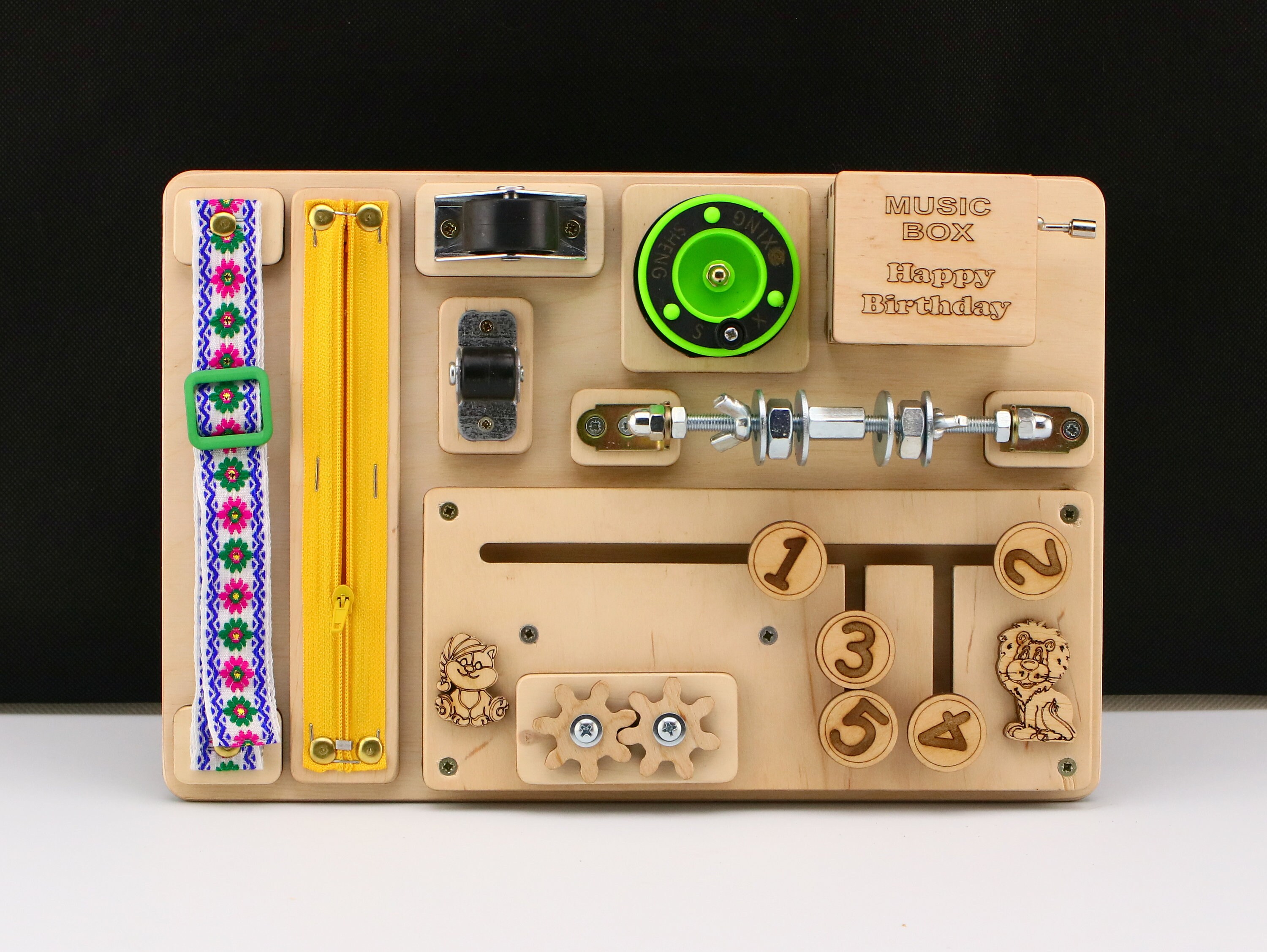 Travel busy board Sensory activity wood toy Baby busy board Etsy