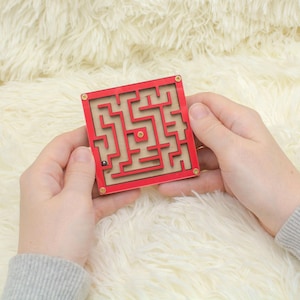 Wood labyrinth game, Children wooden concentration toy, Maze for kids, Christmas stocking gifts for toddler