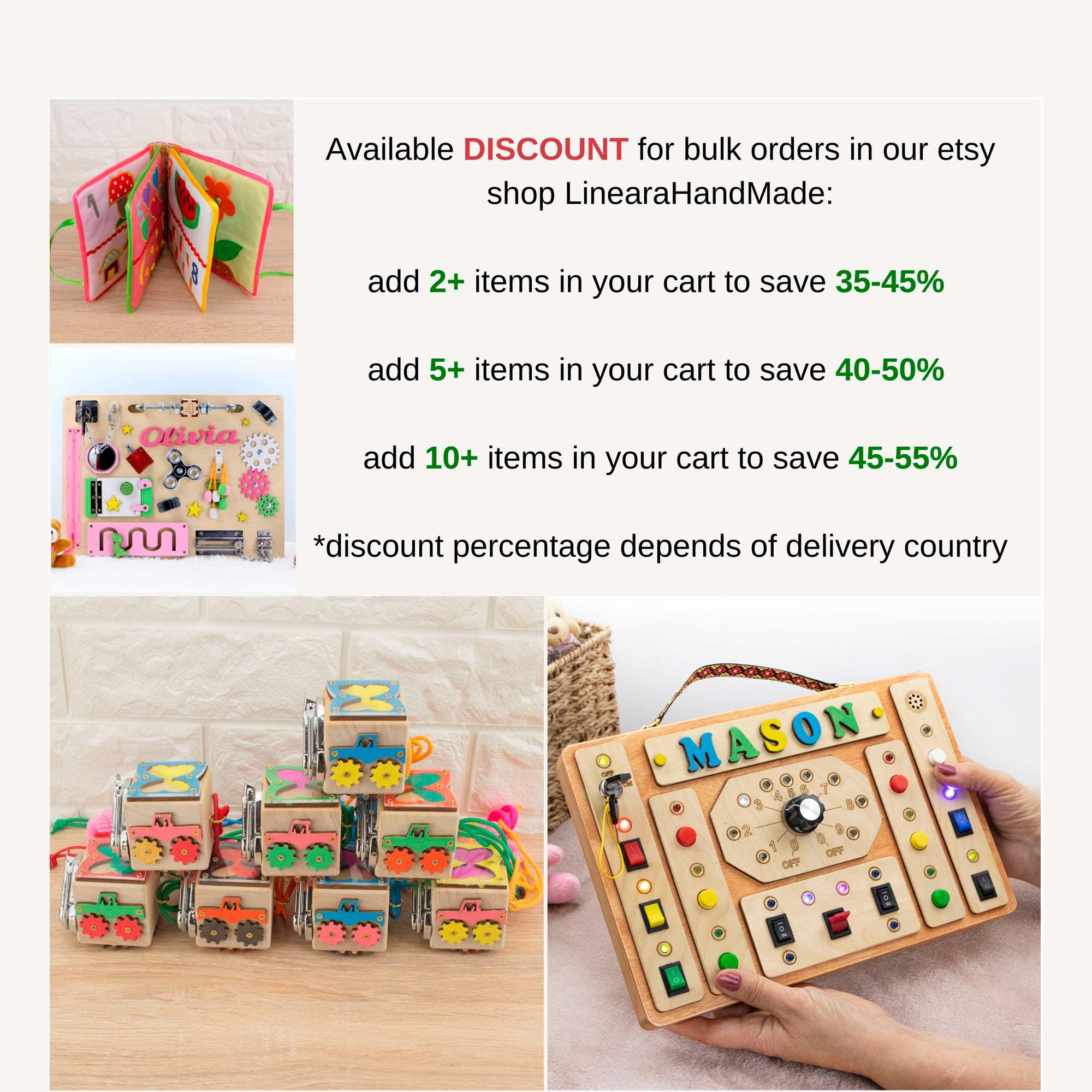 Cubo De Actividades De Madera Rosa – Personalizable Con Nombre, Motricidad Fina Y Formas, Desde 36 Meses
