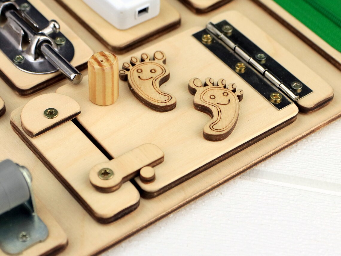 Sensory Busy Board Baby Wood Activity Board Gift Etsy