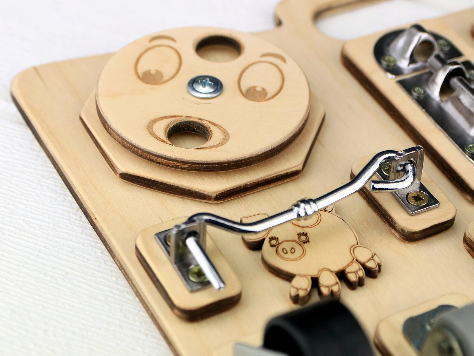 Sensory Busy Board Baby Wood Activity Board Gift Etsy