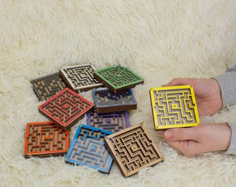 Handmade Wooden Maze Toy, Custom Wooden Toys Gift for Kids