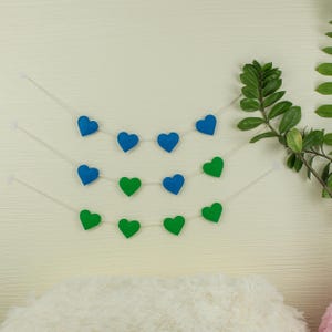 Felt Heart Garland: Handmade Nursery Decor, Baby Shower Decoration