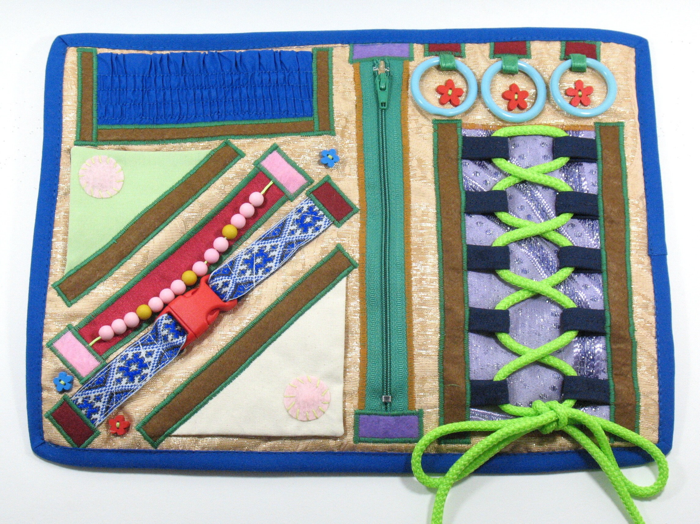 Dementia fidget adult blanket Sensory blanket Montessori ...