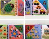 Count (10 pages) Educational Book Fine Motor Busy Quiet Textile Sensory Toy Learning Logical Skill Game Ecofriendly Baby 1 st Birthday Gift