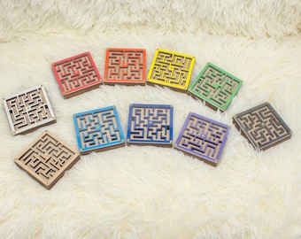 Handmade Wooden Marble Maze: Montessori Labyrinth Puzzle