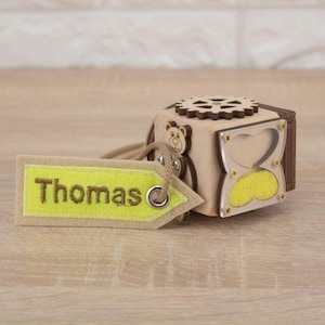 Personalized Wooden Busy Cube: Montessori Sensory Toy for Toddler