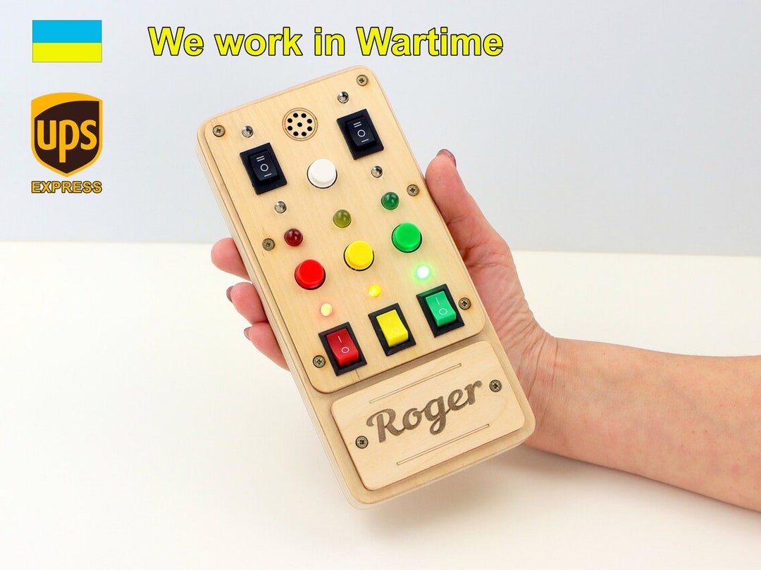 Light Switch Busy Board for Toddlers Led Busy Board Travel Etsy