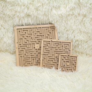 Wooden Labyrinth Game for Kids Intelligence Development, Educational Maze Toy, Montessori Learning Games for Preschoolers