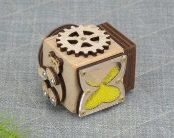 Montessori Wooden Busy Cube – Sensory Activity Cube for Kids 3+