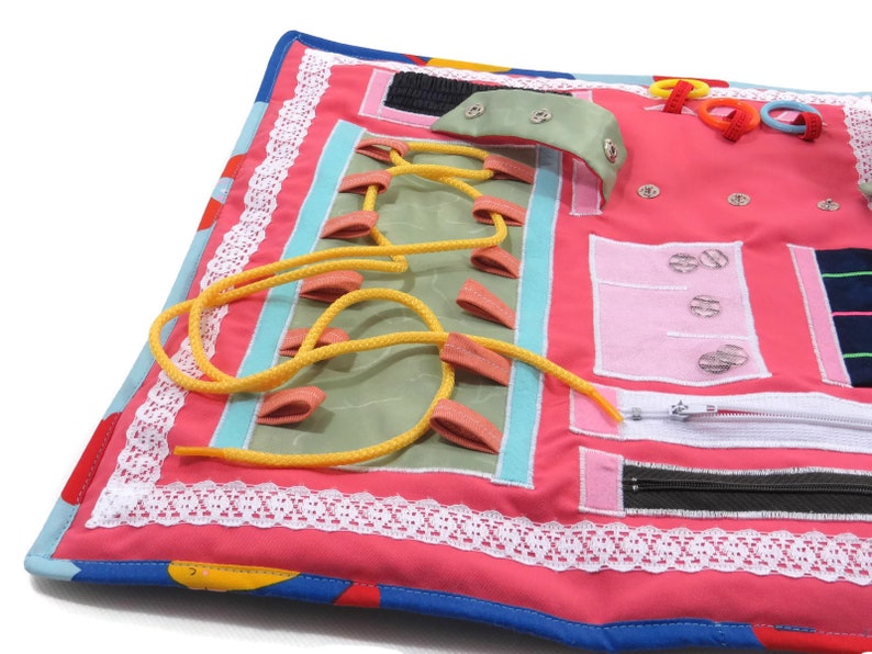 Busy Blanket For Dementia Alzheimers Toy Fiddle Color Fidget Etsy