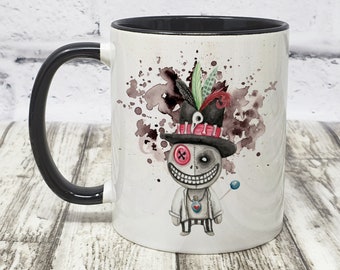 Personalised Mug | Voodoo Doll | 10 Colour Choices | Ceramic Mug | Coffee Cup