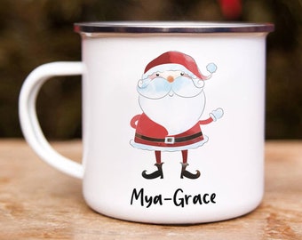 Personalised Enamel Camping Mug| Christmas Mug | Christmas Eve Mug | Personalised Mug