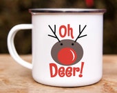Personalised Enamel Camping Mug| Christmas Mug | Christmas Eve Mug | Personalised Mug
