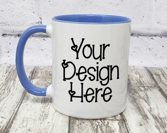 Personalised Mug | Design Your Own| Thank You Gift | 10 Colour Choices | Custom Mug Printing Service