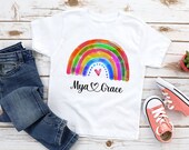 Rainbow T-shirt | Kids T-shirt | Childrens T-shirt | Rainbow | Personalised T-Shirt | Made To Order