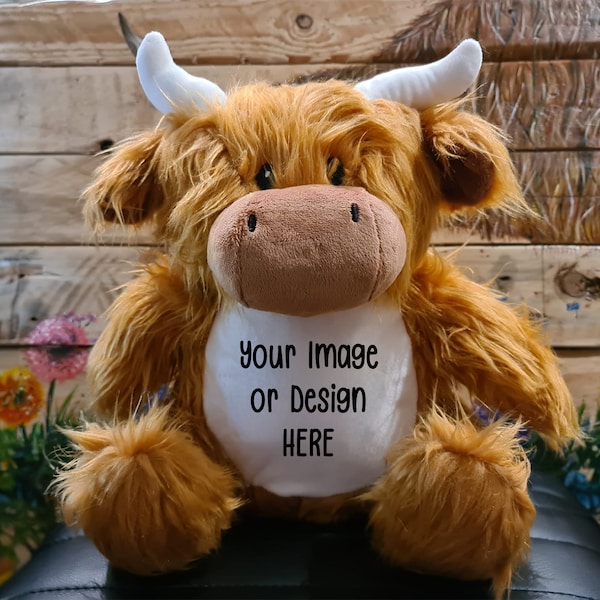 Highland Cow | Personalised Soft Toy | Teddy Bear | Made to Order