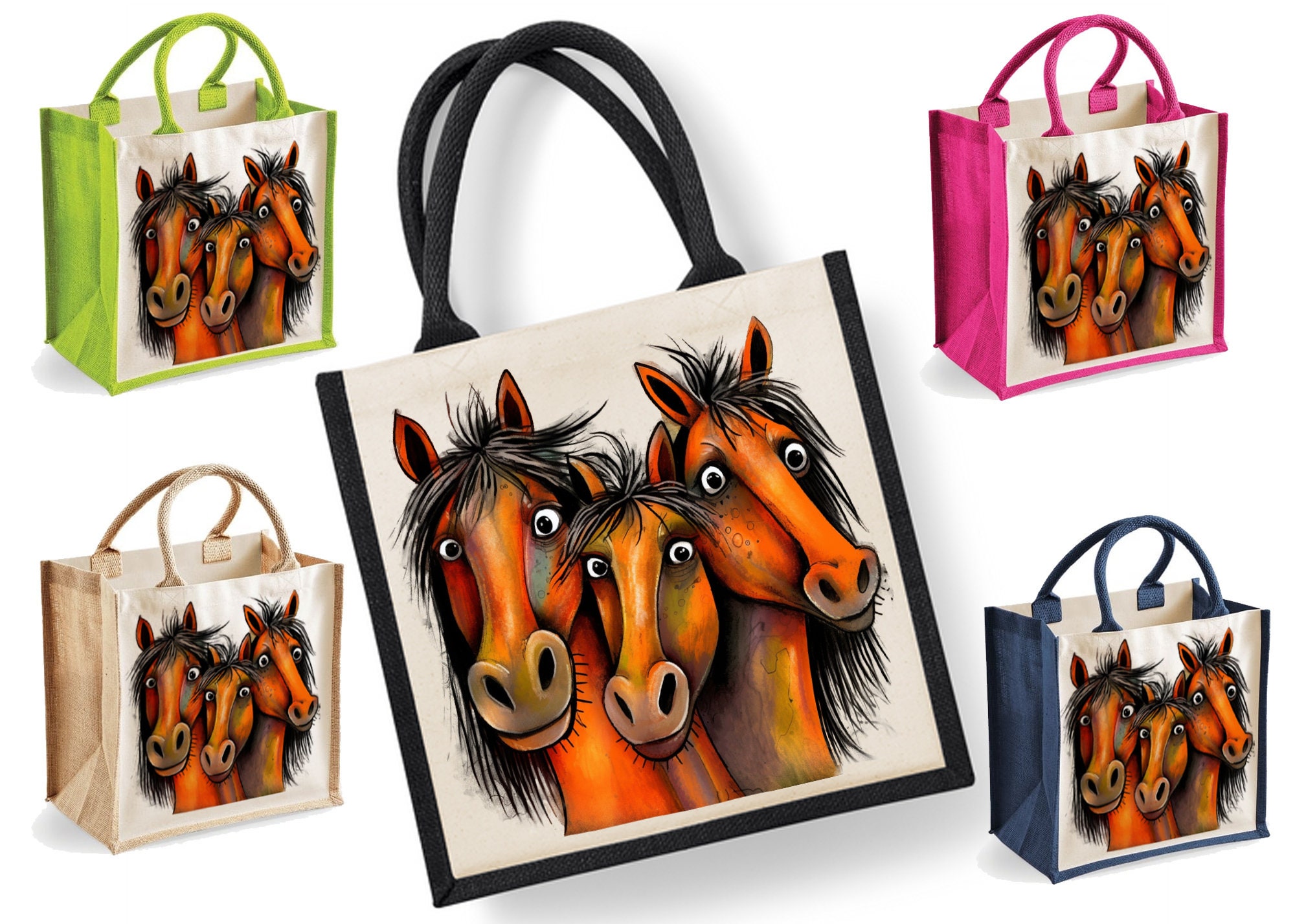 Borsa Shopping In Iuta Naturale Con Motivo Zebra – Capiente 47x37 Cm, Manici Imbottiti, Rivestita In PP