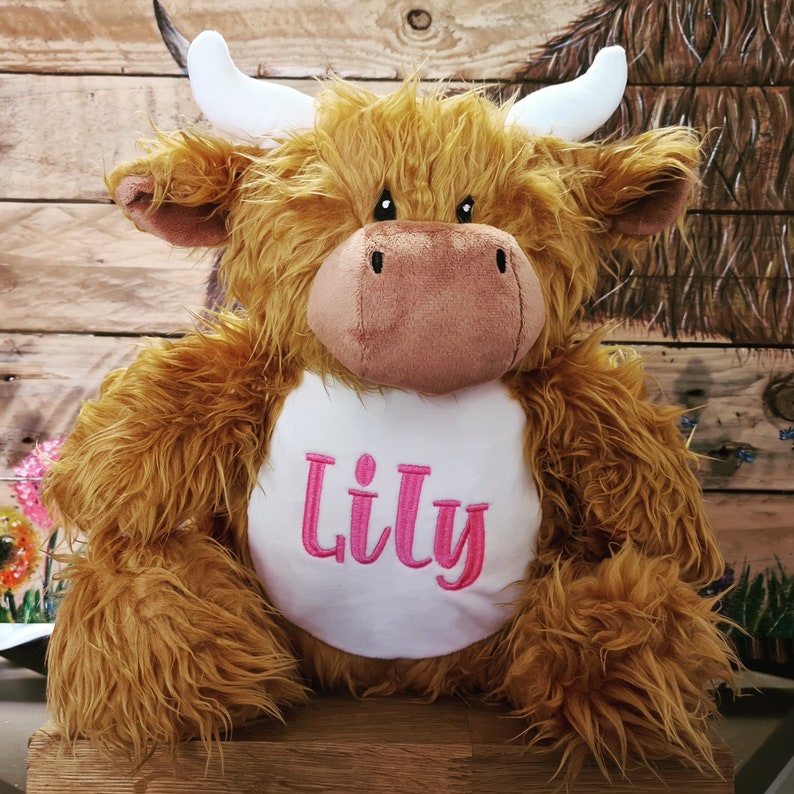 Highland Cow Personalised Soft Toy Teddy Bear Etsy