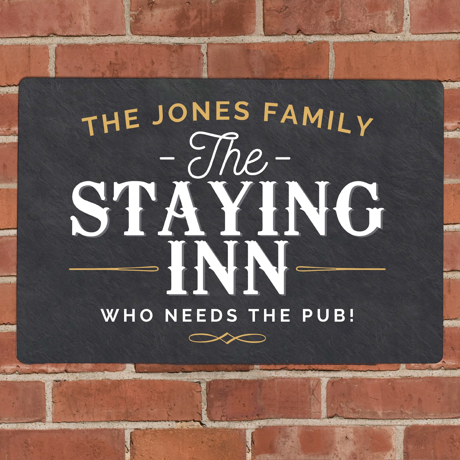 Personalised Staying Inn Metal Sign - Etsy