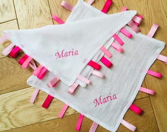 Personalised Muslin Taggie Comforter