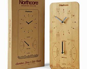 Northcore Time and Tide Bamboo Wall Clock
