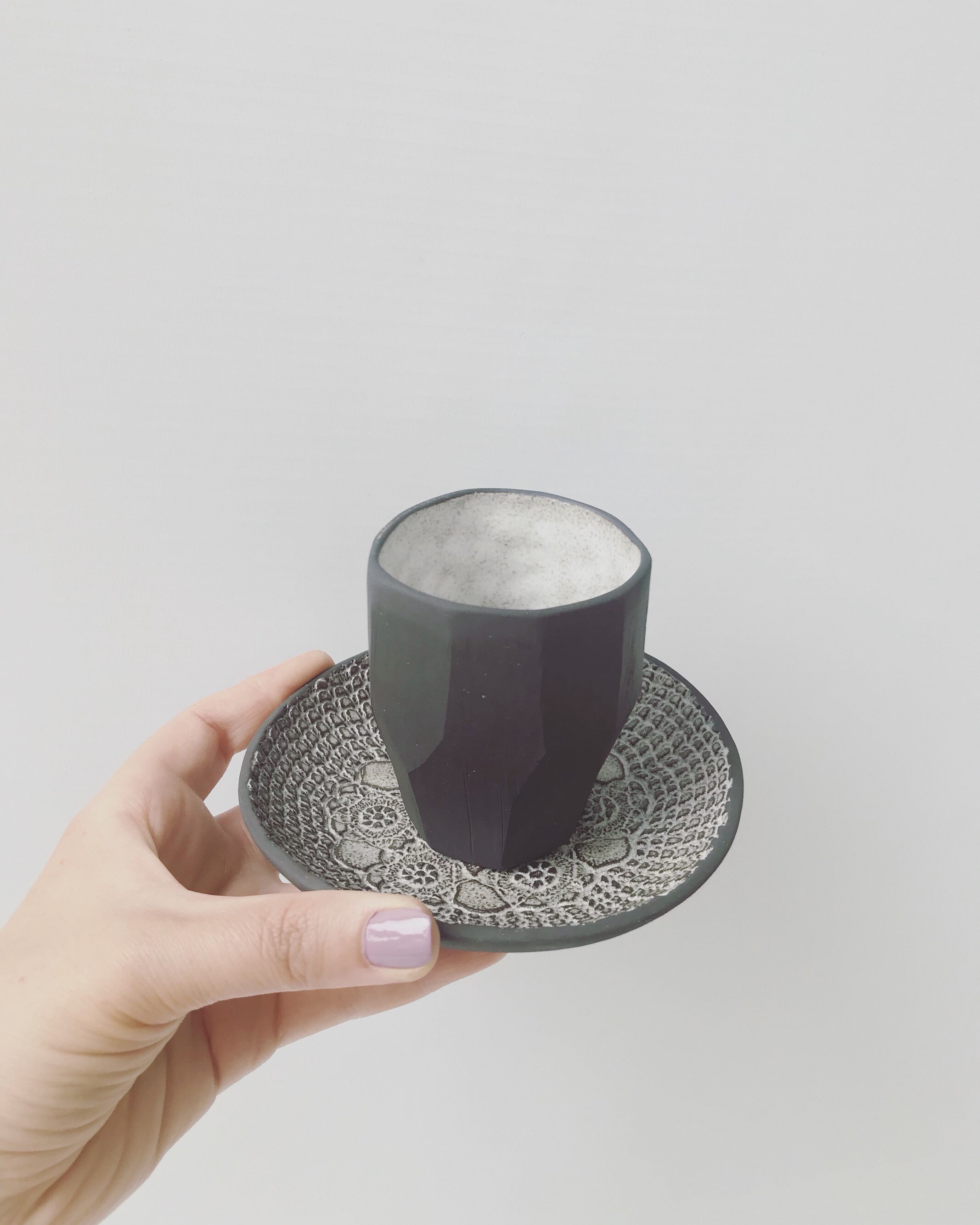 Tasses à Expresso de 100 Ml, Tasse en Céramique Faite La Main 3 Oz, Café Main, Gobelet, Cadeau Fait 