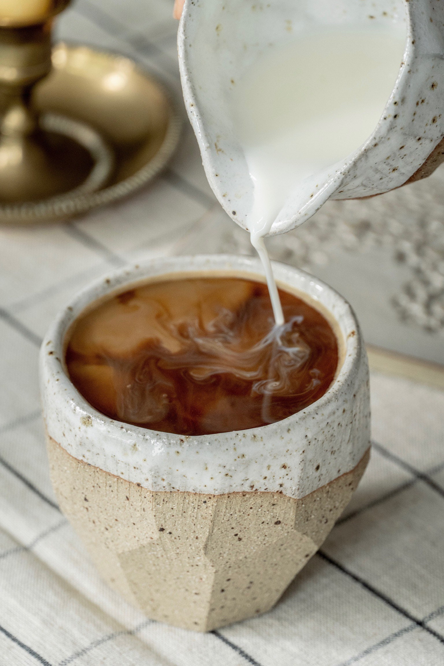 Tasse en Céramique 200 Ml, Tasse à Café Faite La Main, Gobelet, Grès, Boisson, Cadeau de Crémaillère