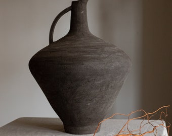 Vessel / Ceramic Vase / Contemporary Ceramic Vase / Ceramic Vessel / Black Vessel / Rustic Vase /Minimal Vase