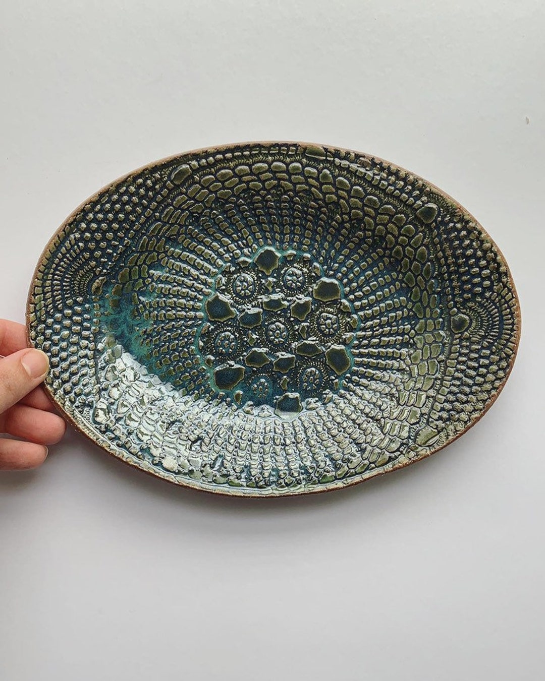Oval Ceramic Plate / Ceramic Side Plate / Dinner Plates / Etsy
