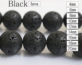 Natural black lava smooth round beads wholesale, 15 inch 1 strand, 4mm 6mm 8mm 10mm 12mm for choose,HZ0545