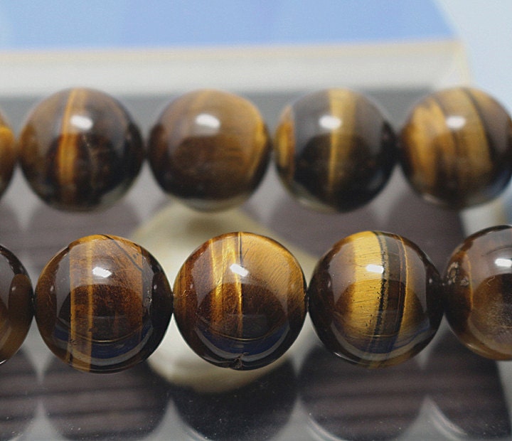 Natural Yellow Tigereye, Smooth Round Beads, 15 Inch Full Strand ( 6 mm 8mm 10mm 12mm 14mm 16mm 18mm 20mm ),HZ0267