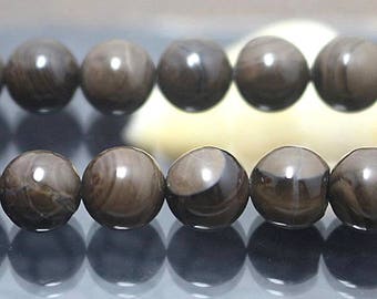 8mm Coffee Jasper Smooth and Round Beads, 8mm Jasper Beads, 15 inches full strand