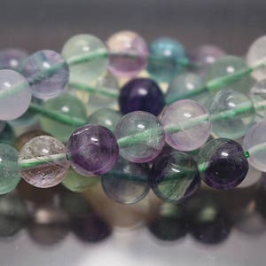 Perles Rondes En Fluorite Arc-en-ciel - Diamètres 4mm à 10mm - Lot Pour Création De Bijoux