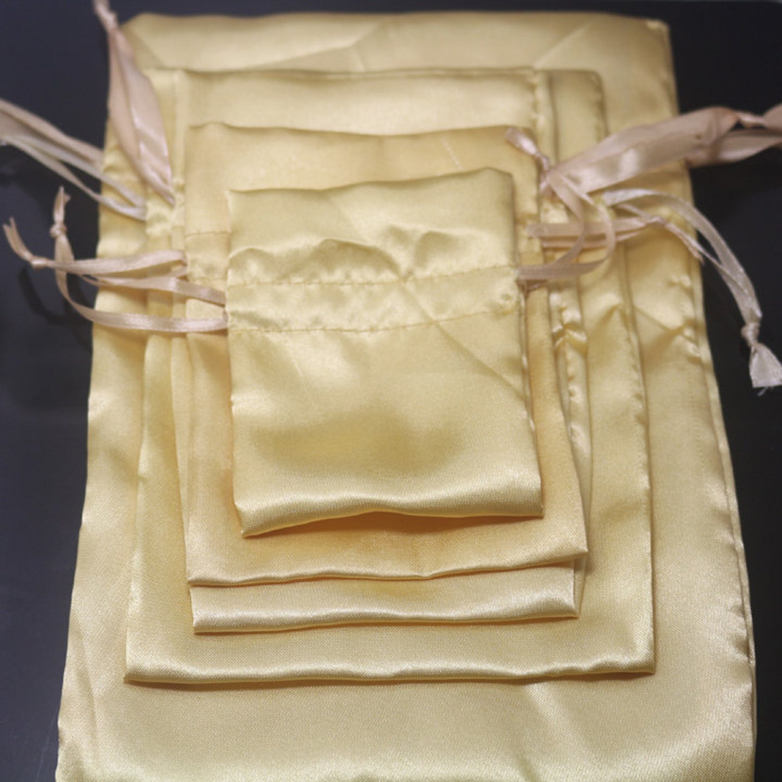 20pcs Yellow Silk Bags Silk Jewelry Pouch Satin Patterns Etsy