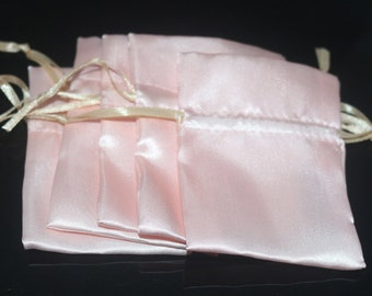 20pcs Pink Silk Bags, Silk Jewelry Pouch, Satin Patterns Gift Bag, Wedding Favor Bag, Wedding Jewelry Bags, Gift Bags