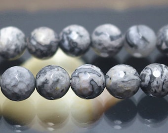 Collana Perline Rotonde Multicolore Picasso Jasper Pietra