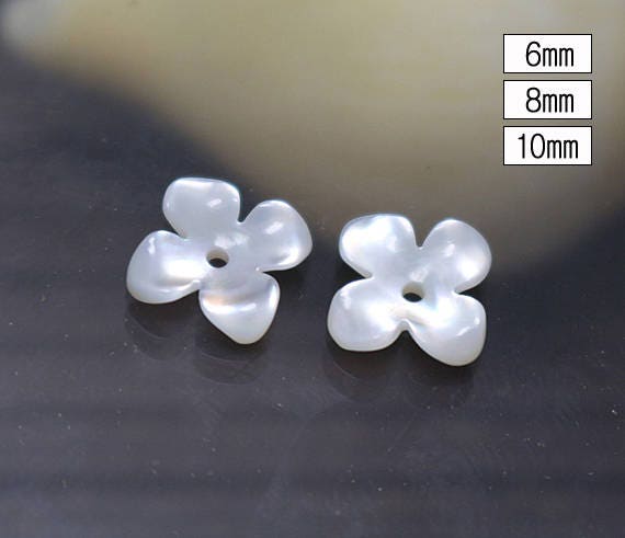 Natural White MOP Shell Flower Beadswhite Shell 6mm 8 Mm 10mm - Etsy