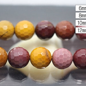 Mookaite Gemstone Faceted Round Beads, 15&#39;&#39; one strand ( 6 mm 8mm 10mm 12mm ),HZ0588