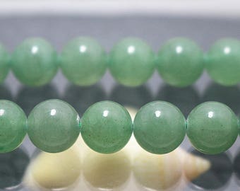 Green Aventurine Gemstone Round Beads Supplies, 15 Inch Full Strand ( 4mm 6 mm 8mm 10mm 12mm ),HZ0396