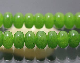 Malaysian Jade, Malaysian Jade Beads, Rondelle Beads, Spacer Beads,15 inch per Strand,HZ0138