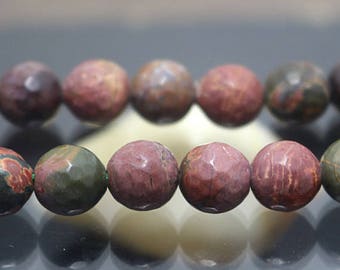 Picasso Jasper Beads, Multicolor beads, 128 Faceted round beads, 15 inch per strand ( 6 mm 8mm 10mm 12mm ),HZ0300