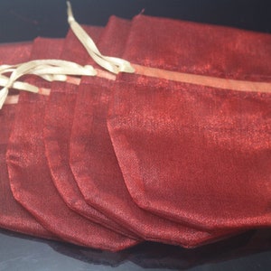 20 PCS Red Drawstring Bags, Wedding Gift Packaging Bags, Jewelry Party Bags, gift packaging