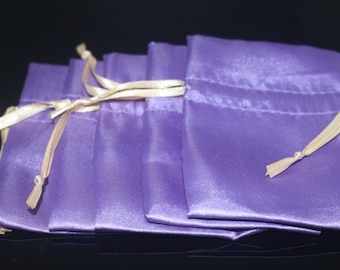 20pcs Purple Silk Bags, Silk Jewelry Pouch, Satin Patterns Gift Bag, Wedding Favor Bag, Wedding Jewelry Bags, Gift Bags
