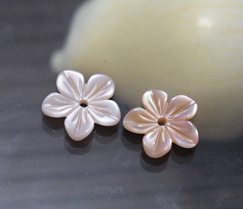 8mm 10mm 12mm 15mm 6mm Pink Shell 100 pcs Natural MOP Shell Flower Beads