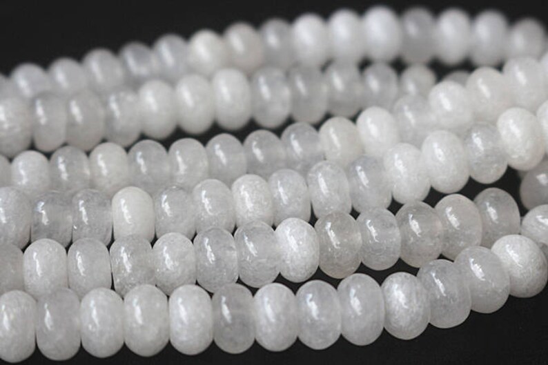 White Jade Rondelle Beads,Rondelle Malaysian White Jade Beads,15 inches full starand 4x6mm 5x8mm ,HZ0347