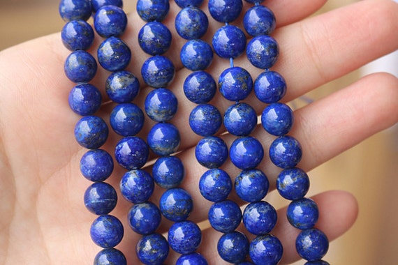 4-12mm Natural Lapis Lazuli gemstone round beads 15'' | Etsy